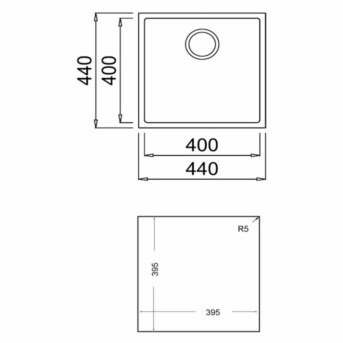 Мивка с едно корито Teka Square 40.40 TG